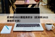 欧洲杯2023赛程表积分（欧洲杯2021赛程积分表）