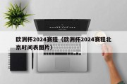 欧洲杯2024赛程（欧洲杯2024赛程北京时间表图片）