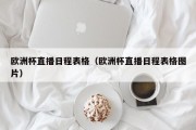 欧洲杯直播日程表格（欧洲杯直播日程表格图片）